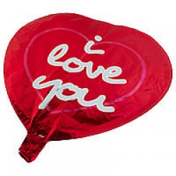 Фольгированный шар Сердце надувной с надписью I Love You