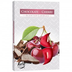 Свеча таблетка ароматическая Chocolate-cherry, Bispol.  В упаковке 6 штук. Польша.