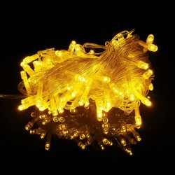 Гирлянда LED 100 шт прозрачный провод (желтая)