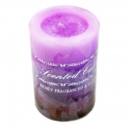 Свеча столбик фиолетовая с углублением (7.5 см)