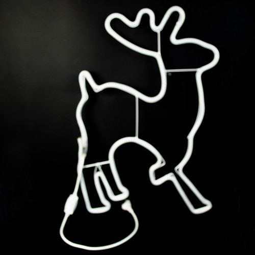 Олень светодиодный LED светящийся, Желтый, высота 30 см