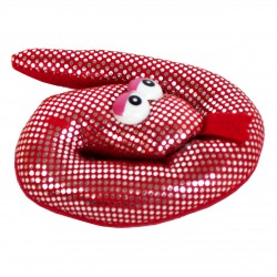 Брелок Змея, мягкая, красная