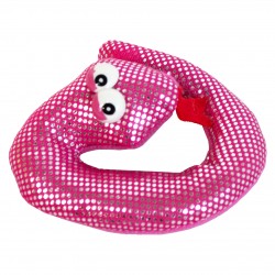 Брелок Змея, мягкая, розовая