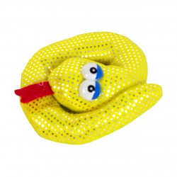 Брелок Змея, мягкая, желтая