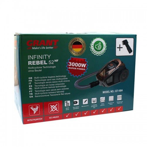 Пылесос контейнерный без мешка Grandberg Royals GT-1604, коричневый