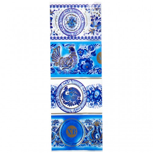 Термонаклейки для яиц Пасхальные, Гжель-1