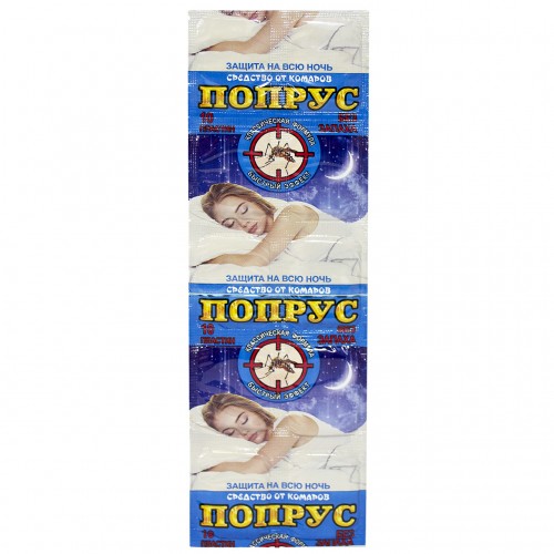 Пластины от комаров Попрус без запаха
