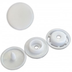 Кнопка для одежды 12 мм (пластмассовая) белая (1000) (50)