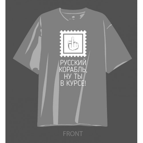 Футболка РУССКИЙ КОРАБЛЬ. НУ ТЫ  В КУРСЕ (марка) размер S-XXXL(12)