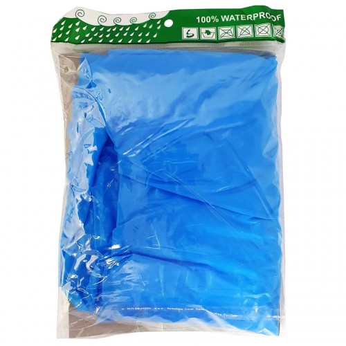 Дождевик пончо универсальный виниловый плотный синий (200)