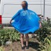 Дождевик пончо универсальный виниловый плотный синий (200)