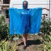 Дождевик пончо универсальный виниловый плотный синий (200)