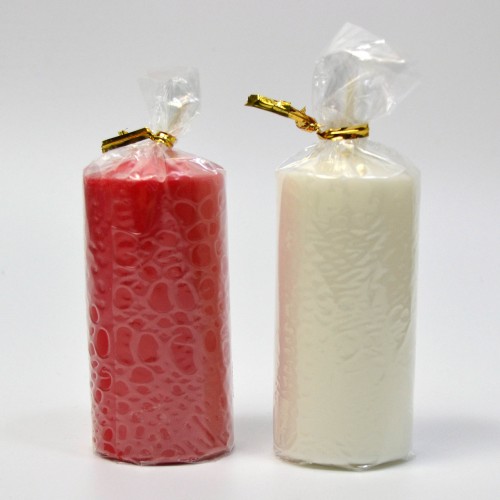 Свеча пеньковая столовая красная 10см 20 часов (48)