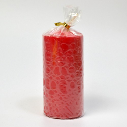 Свеча пеньковая столовая красная 10см 20 часов (48)