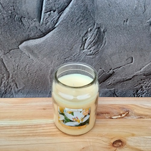 Ароматическая свеча Green leaves - Lily 500 г, Bispol. Польша (6)
