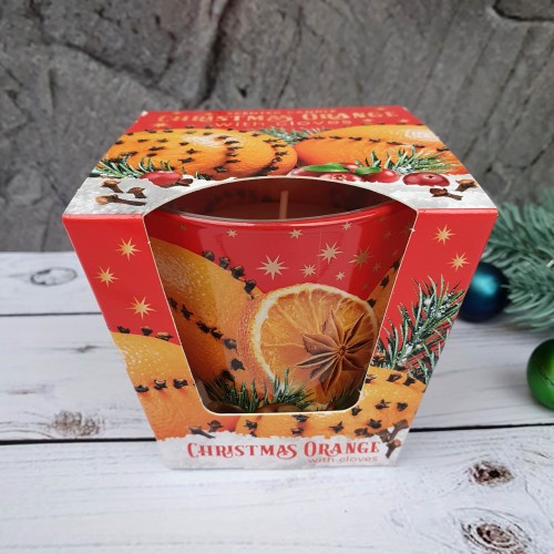 Ароматическая свеча Christmas Orange with Cloves 115г. Bartek. Польша. (12)