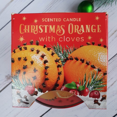 Ароматическая свеча Christmas Orange with Cloves 115г. Bartek. Польша. (12)