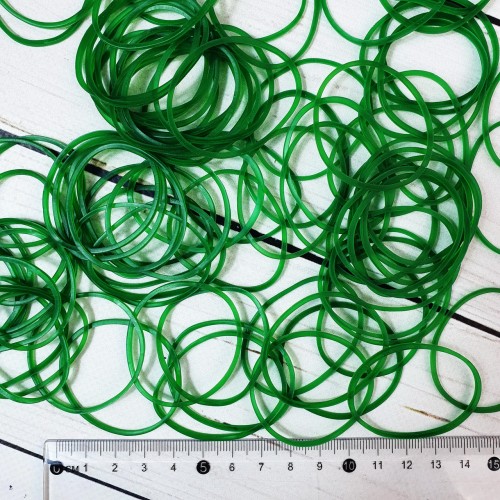 Резинка для денег диаметр 38 мм силиконовая зеленая, упаковка 1 кг (30)