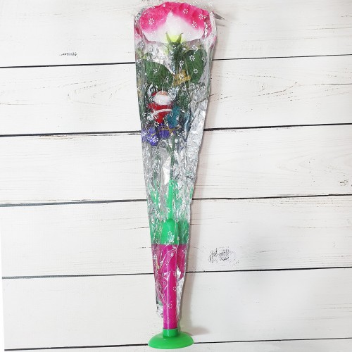 Роза светящаяся Marry Christmas на батарейках