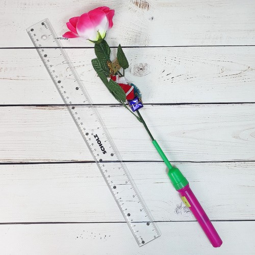 Роза светящаяся Marry Christmas на батарейках