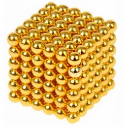 Магниты Неокуб 216 (диаметр шарика 3 мм ) - магнитный конструктор головоломка золотой